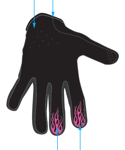 Flame Gloves Pink - Wolf