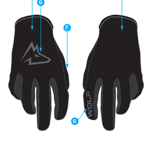 Black Gloves - Wolf